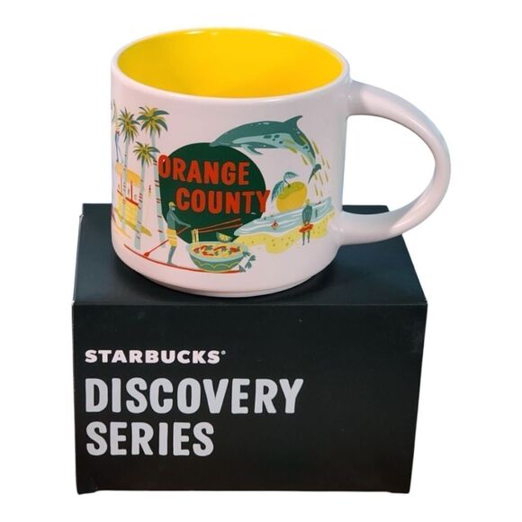 Starbucks Orange County Discovery Series Full Size 14 oz. Ceramic Mug NIB - Picture 4 of 8